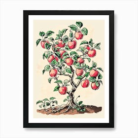 Apple Tree Storybook Illustration 1 Art Print