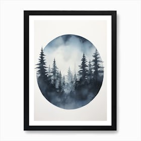 Watercolour Painting Of Black Forest   Germany 2 Art Print