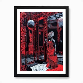 Lady Afrika II - A Woman In Red Art Print