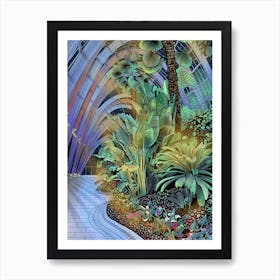 Sheffield Winter Gardens Night Art Print