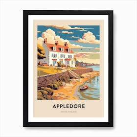 Devon Vintage Travel Poster Appledore Art Print