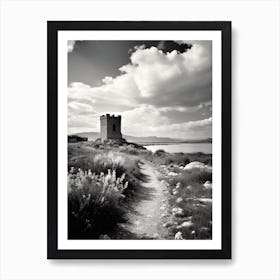 Olbia, Italy, Black And White Photography 2 Art Print