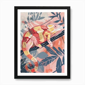 Senegal Chameleon Modern Abstract Illustration 1 Art Print