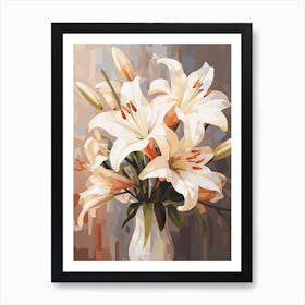 Lily Flower Still Life Painting 3 Dreamy Art Print