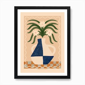 Fiori Santorini Floral Vase   Art Print