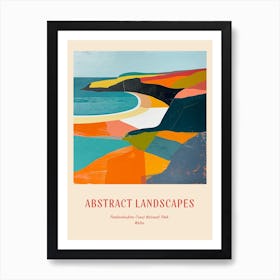 Colourful Abstract Pembrokeshire Coast National Park Wales 3 Poster Art Print