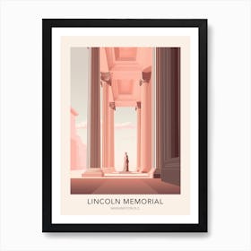 Lincoln Memorial Washington Dc United States Travel Poster Art Print