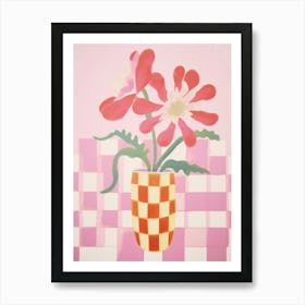 Freesias Flower Vase 1 Art Print