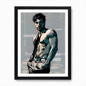 Muscle Man Art Print