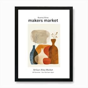 Buenos Aires Artisan Alley Market 1 Art Print