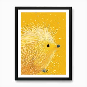 Yellow Porcupine 1 Art Print