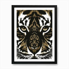 Tiger Face Vector Art Print