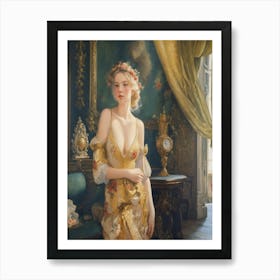 Lady In Gold Art Print