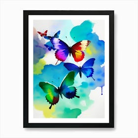 Colorful Butterflies 190 Art Print