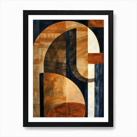 Abstract golden shapes Art Print