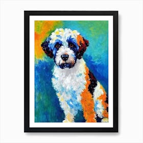 Portuguese Water Dog Fauvist Style Dog Art Print