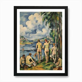 The Great Bathers Paul Czanne Art Print 1 Art Print