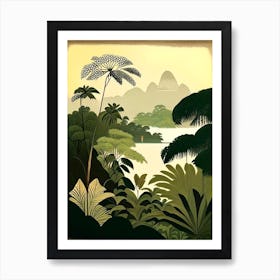 Maluku Islands Indonesia Rousseau Inspired Tropical Destination Art Print
