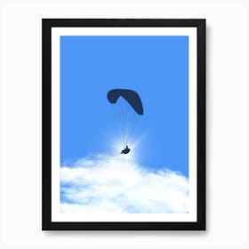 Paragliding In The Sky Art Print