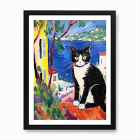 Painting Of A Cat In Hvar Croatia 2 Art Print