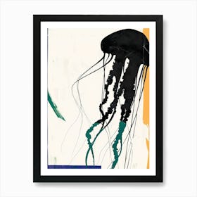 Jellyfish 4 Cut Out Collage Art Print