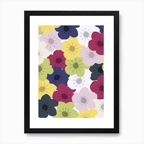 Mid Century Flowers Poster