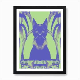 Cats Meow Pastel Green 2 1 Art Print