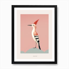 Minimalist Hoopoe 3 Bird Poster Art Print