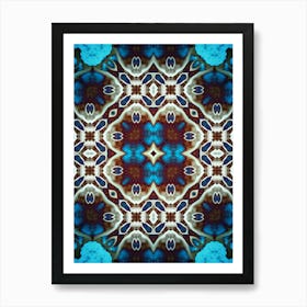 Blue Light Indigo Pattern Art Print