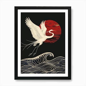 Egret In Flight Art Print