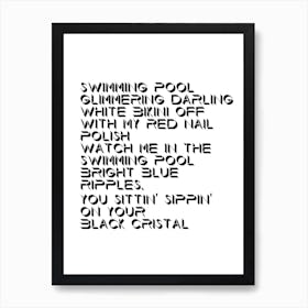 Black Cristal Art Print