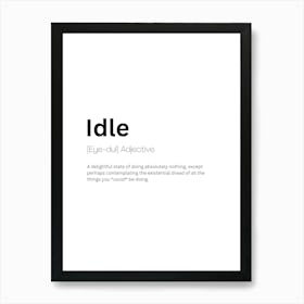 Idle Definition Meaning Póster