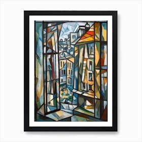 Window View Berlin Of In The Style Of Cubism 4 Art Print