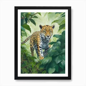 Jaguar In The Cloud Forest Art Print