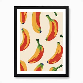 Banana Pattern Illustration 2 Art Print