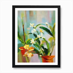 Orchid Impressionist Painting Art Print