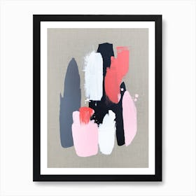 Pink Black And Grey 3 Art Print