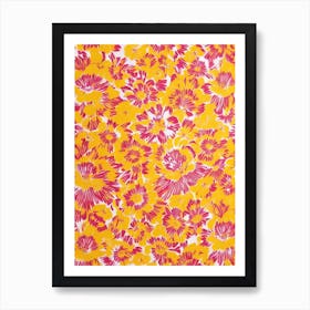 Calendula Floral Print Warm Tones 2 Flower Art Print