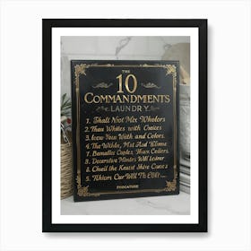 10 Commandments Art Print