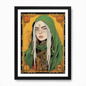 Billie Eilish Tarot Style 3 Art Print