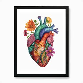 Heart With Flowers 2 Art Print