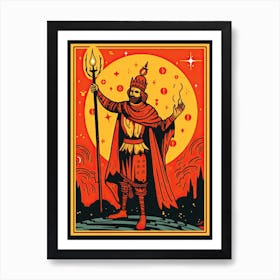 The Fool Tarot Card, Vintage 1 Art Print