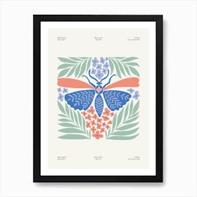 Moth colorful Art Print