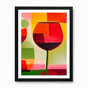 Sekt Paul Klee Inspired Abstract Cocktail Poster Art Print