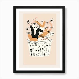 Basket Of Clothes 3 Art Print