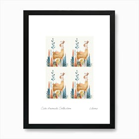 Cute Animals Collection Llama 1 Art Print