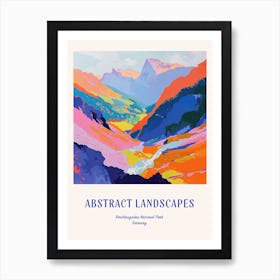 Colourful Abstract Berchtesgaden National Park Germany 1 Poster Blue Art Print