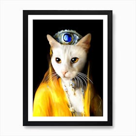 Queen Mum Blanchette The Cat Pet Portraits Art Print
