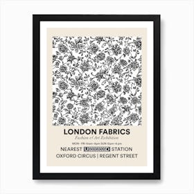 Poster Fern Frost Bloom London Fabrics Floral Pattern 3 Art Print