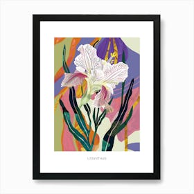 Colourful Flower Illustration Poster Lisianthus 3 Art Print